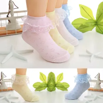

Pudcoco New Brand 2019 Girl 2-8 Year Old New Nice Kid Toddlers Lovely Lace Desig Short Socks One Pair
