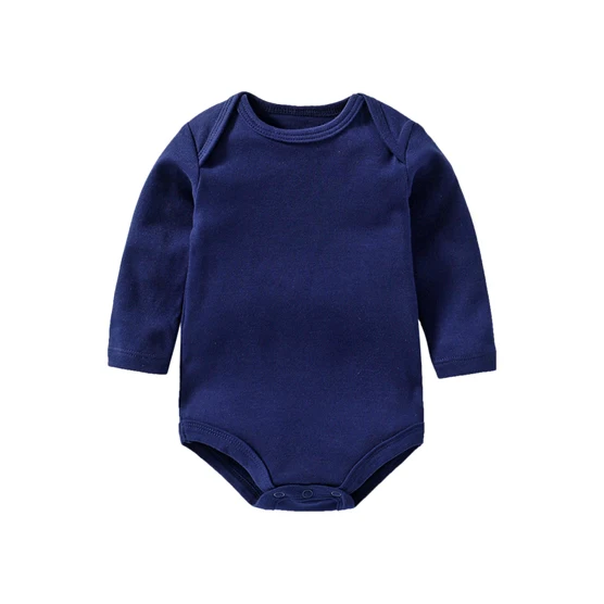 Emotion Moms хлопок Детский комбинезон весенний Одежда для новорожденных мальчиков и девочек От 0 до 2 лет комбинезон с длинными рукавами детские наряды 2 шт. в партии - Цвет: Тёмно-синий