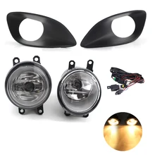 1 Pair H11 55W 3500K Yellow Front Bumper Fog Lights w Switch For Toyota Yaris Sedan