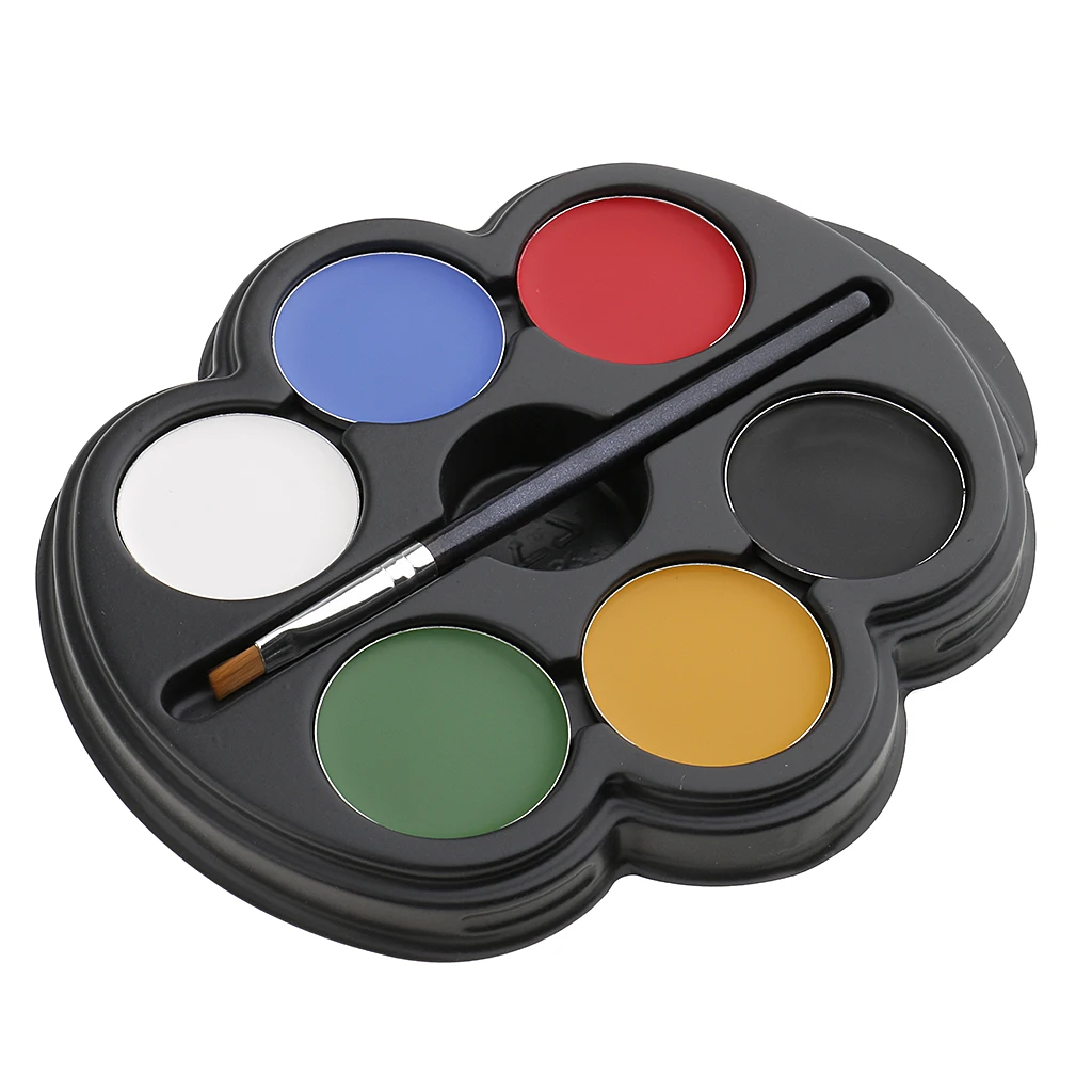 6 Colors Professional Technic Face & Body Paint Palette Set Halloween