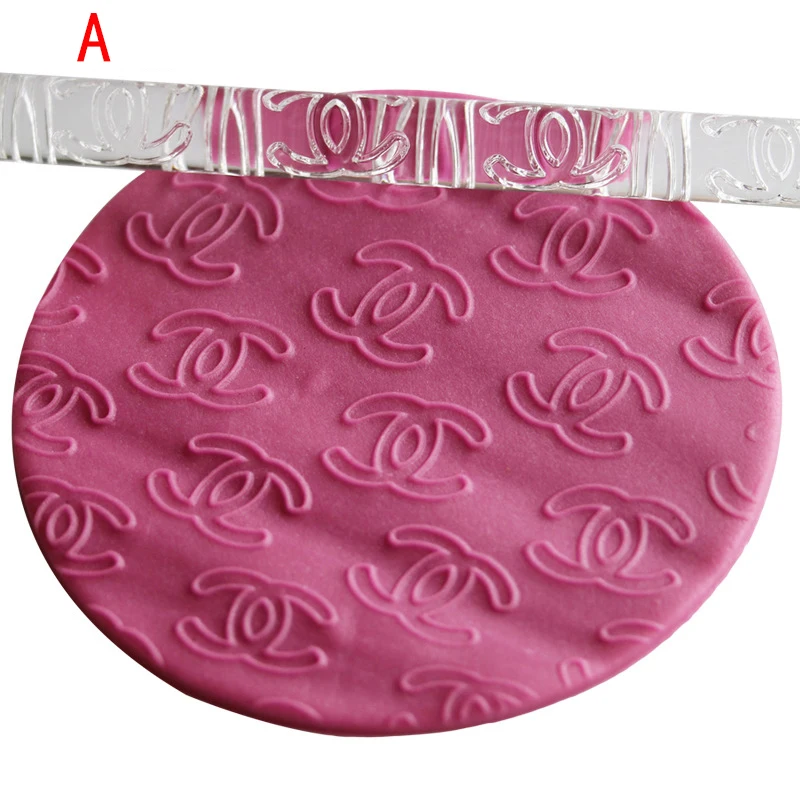 Non-stick X Letter Shaped Acrylic Embossed Rolling Pin 6 Styles Transparent Rolling Pin Cake Roller Decor Pastry Tools11