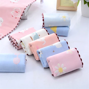 

New Style 5 Pcs/lot Cartoon Yarn Face Towels Soft Thick Kerchief Lovely Antibacterial Washcloth Hand Towel With Bordure