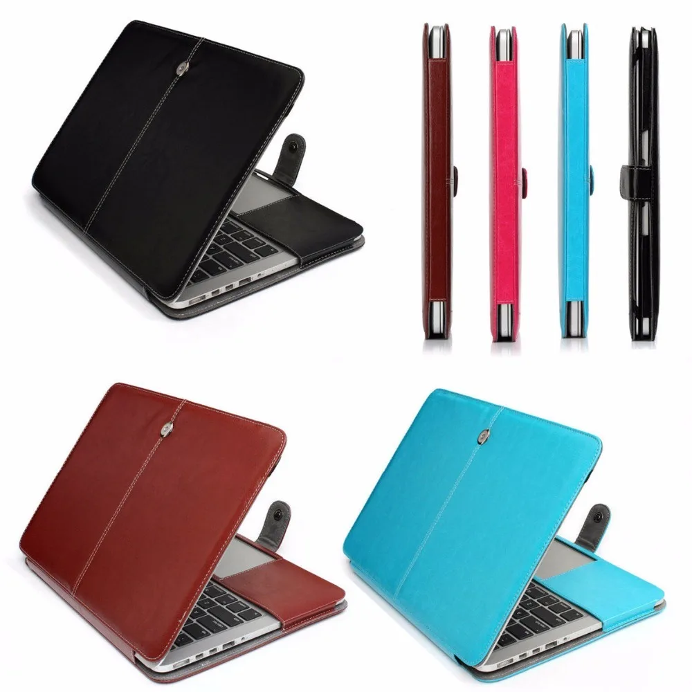Для Macbook Air 11 12 13 Магнитная Sotft сумка из искусственной кожи для Pro Retina 15 чехол с