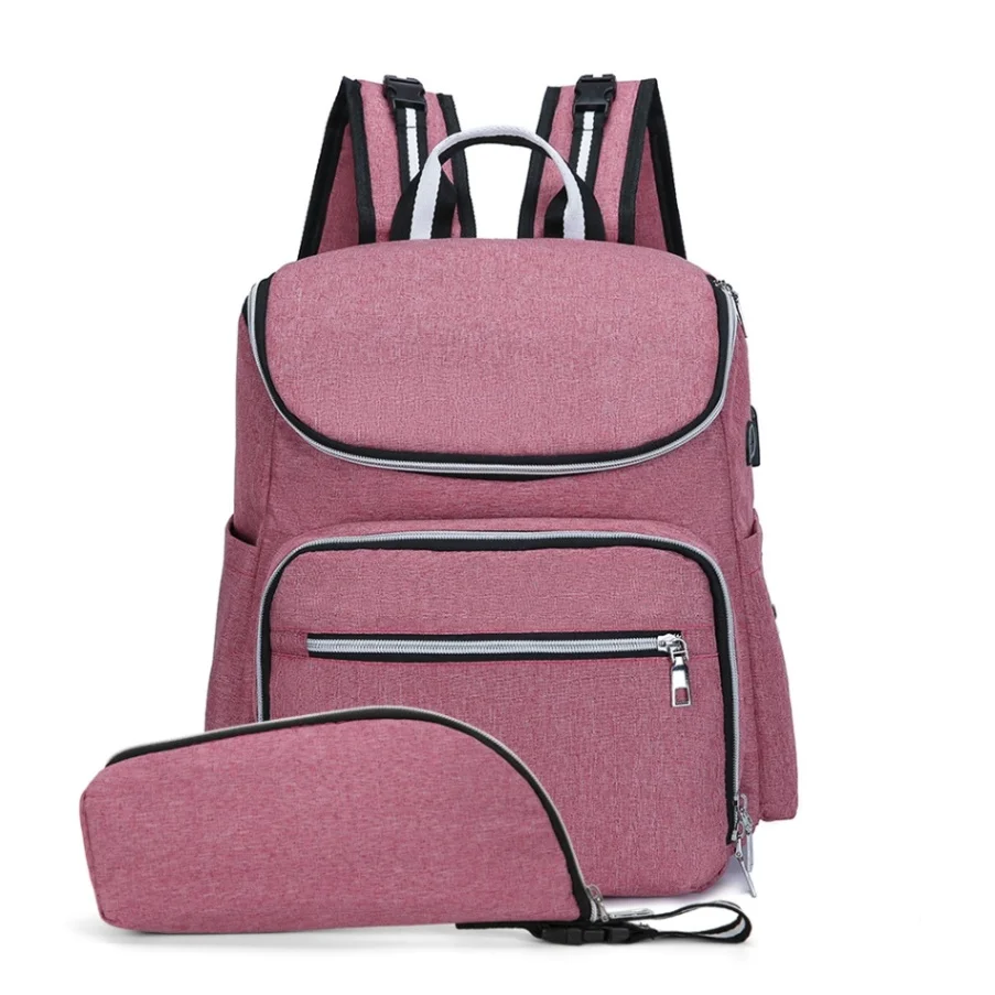 Многофункциональная Мужская спортивная сумка, спортивная сумка для фитнеса, школьный рюкзак, дорожная сумка для ноутбука с USB, рюкзак для альпинизма, походный рюкзак - Цвет: Розовый