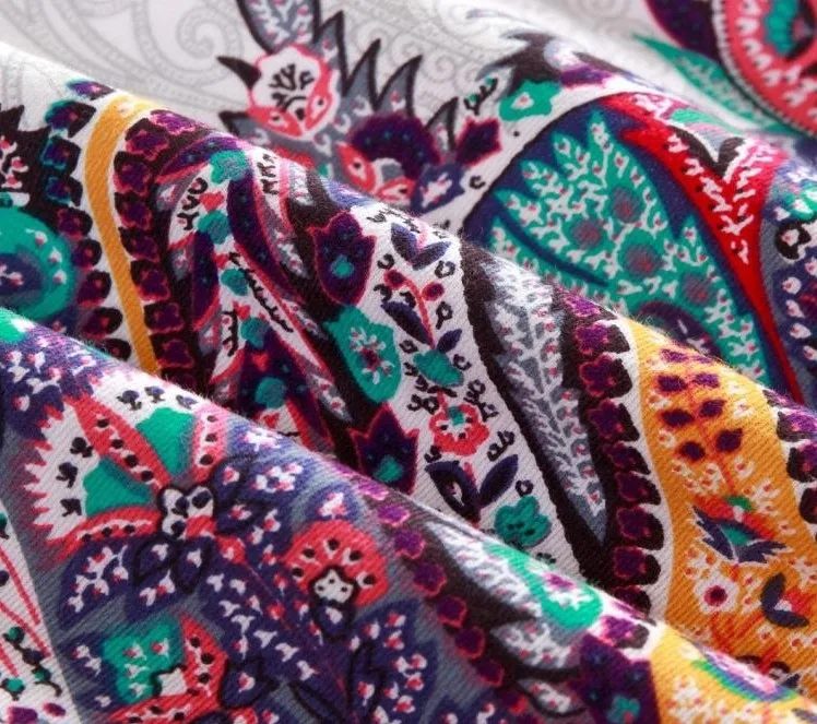 Pink Purple Blue Green Paisley Bedding Sets King Queen Size Duvet