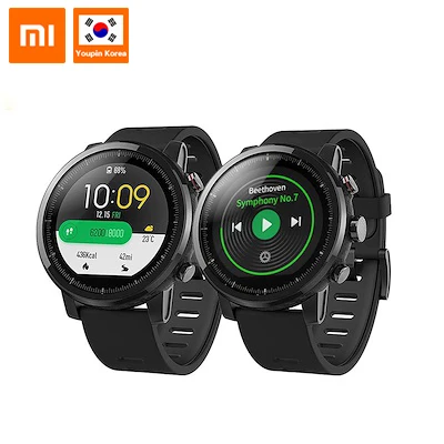 

Xiaomi Mi Huami Amazfit Smart Watch Stratos 2 English Version Sports Smartwatch With Normal Edition Black