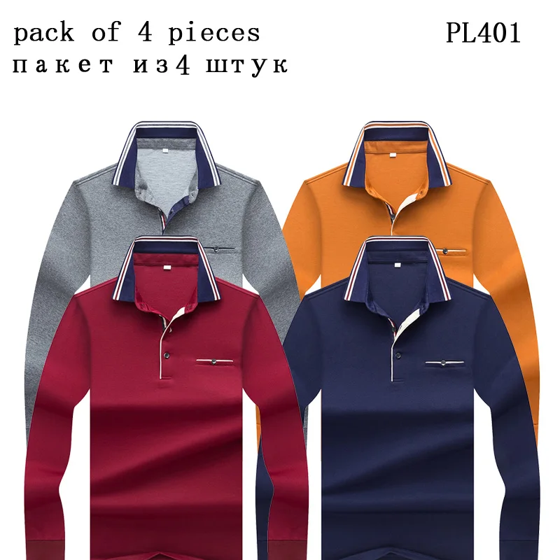 Pack-of-4-pieces-POLO-Shirt-Men-brand-clothing-Solid-color-polo-top-quality-Autumn-And (4)