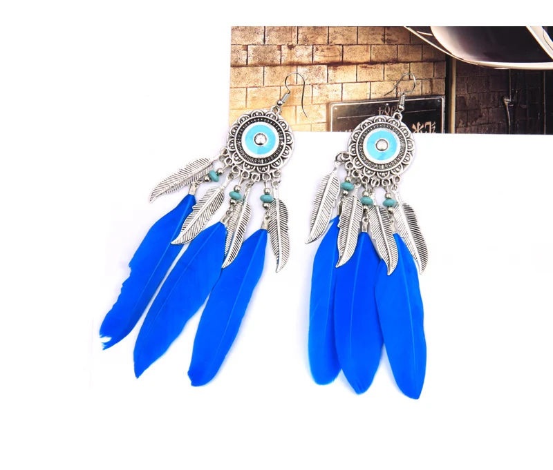 Feather Leaf Tassel earrings (10)
