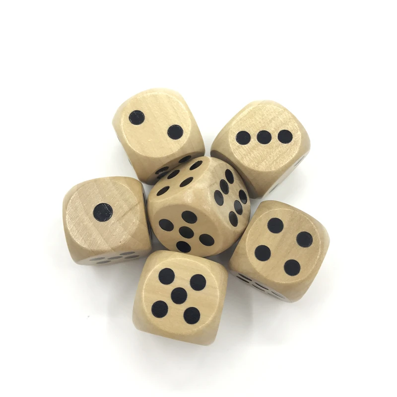 Woodiness Drinking Dice Solid Wood Puzzle Children Teaching Dice Set game dice,dice set 5Pcs/Lot