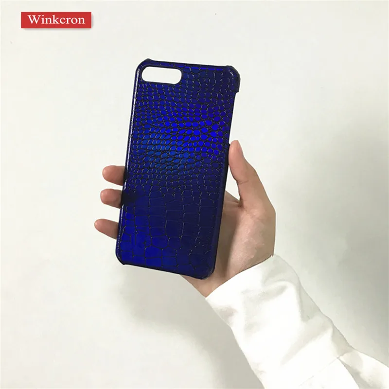 Синий Блестки Крокодиловой Кожи Чехол для iPhone 7 плюс Luxo Принципиально iPhone6s plus 6 s