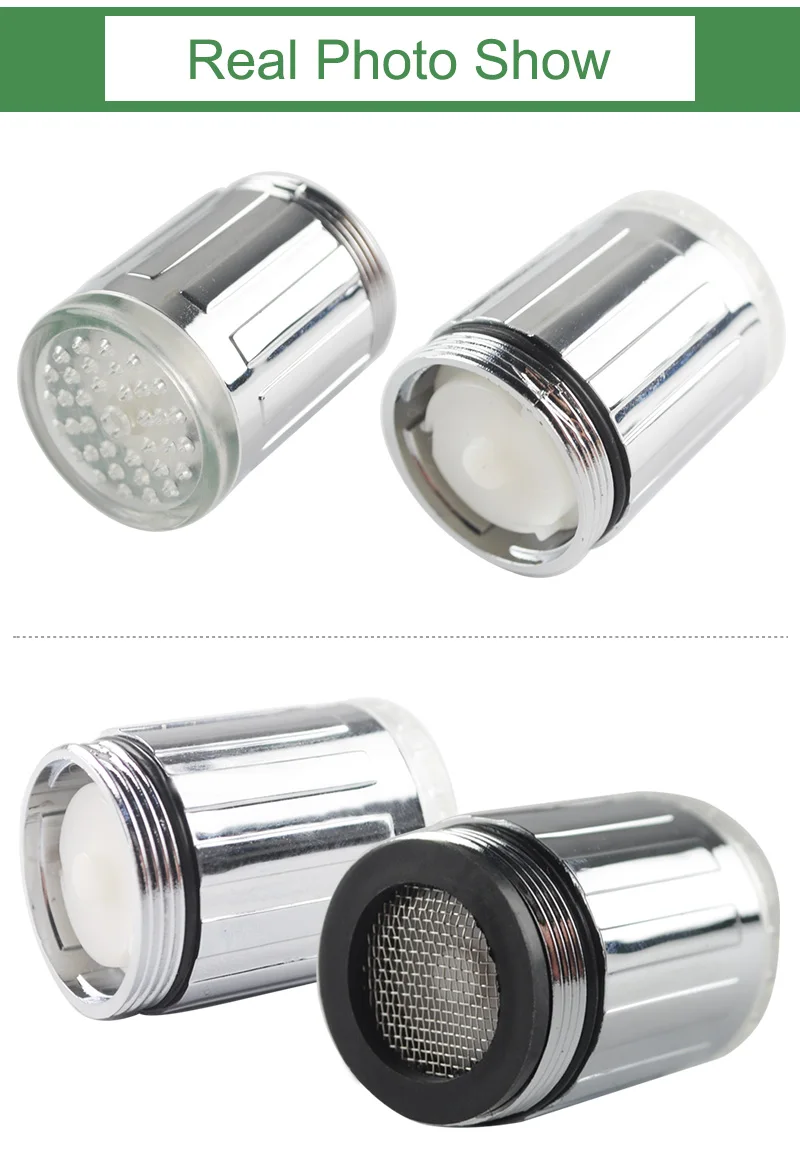 Kaguyahime, 3 вида цветов светодиодный светильник, сменный кран для душа, водопроводный датчик температуры, Levert, Прямая поставка, кран для воды, универсальный адаптер