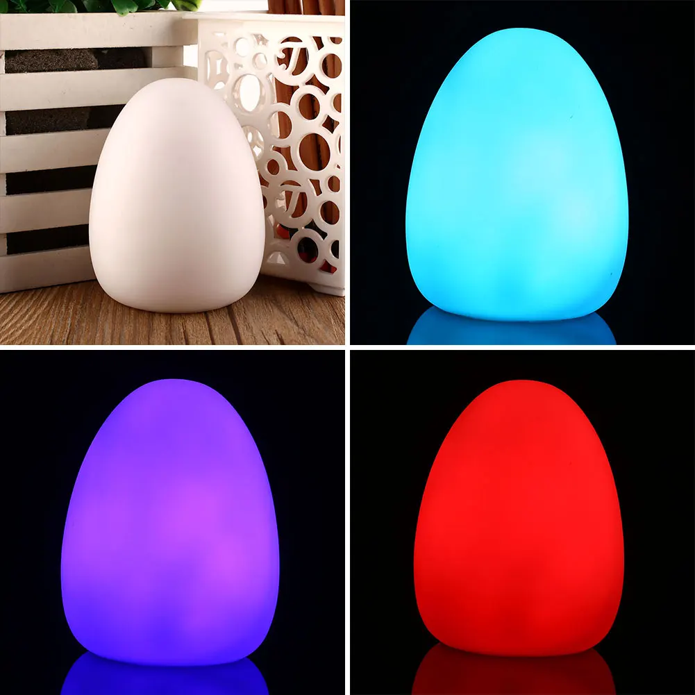 Светодио дный светодиодный цвет изменение настроения Яйцо в форме домашнего декора лампа ребенок ночник