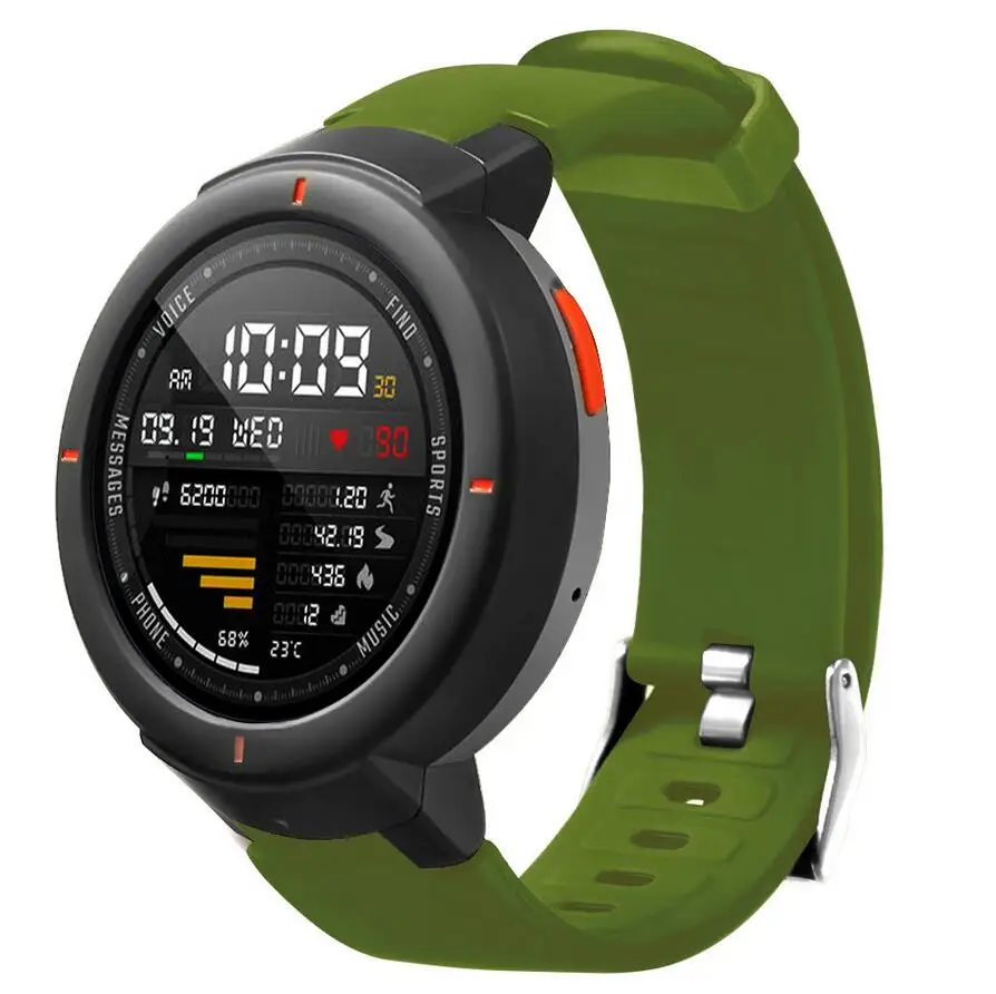 Силиконовый ремешок для смарт часов Huami Amazfit Verge 50 шт. xiaomi huami amazfit 3 Мягкие Ремешки