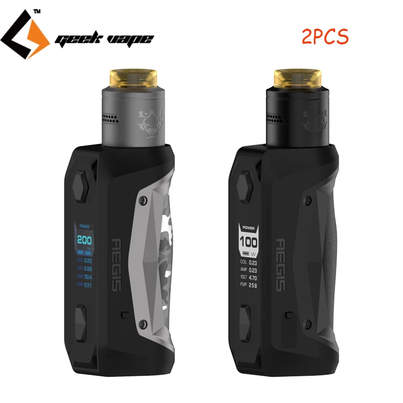 2 шт. GeekVape Aegis Solo Tengu комплект 100 Вт коробка мод Vape Tengu RDA электронная сигарета Vape электронная сигарета