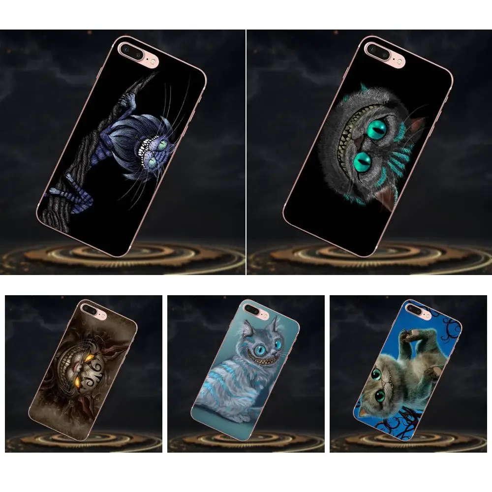 TPU Phone Case Skin Cover Cheshire Cat Art For Galaxy Grand Alpha G850 Core2 Prime S2 I9082 A3 A5 A7 On5 On7 2015 2016 2017 | Мобильные
