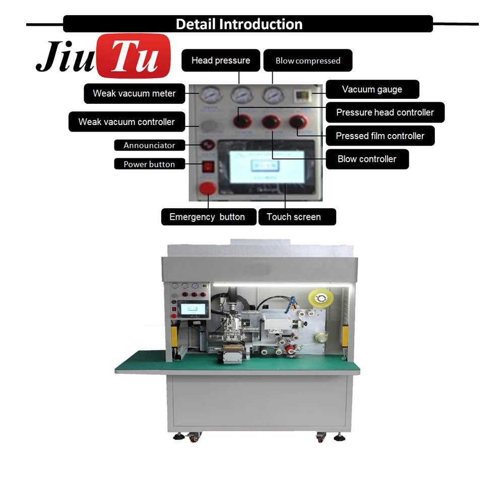 Jiutu автоматическая машина для ламинирования пленки ЖК-фронтальная стеклянная ОСА пленка поляризационная пленка для ремонта мобильных телефонов для iPad компьютеров