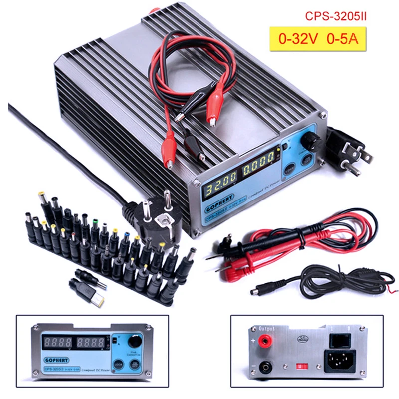 

Mini CPS 3205II Adjustable LED Display Switching Regulator DC Power Supply Voltage Regulator 32V 5A Laptop Repair Rework110-240V