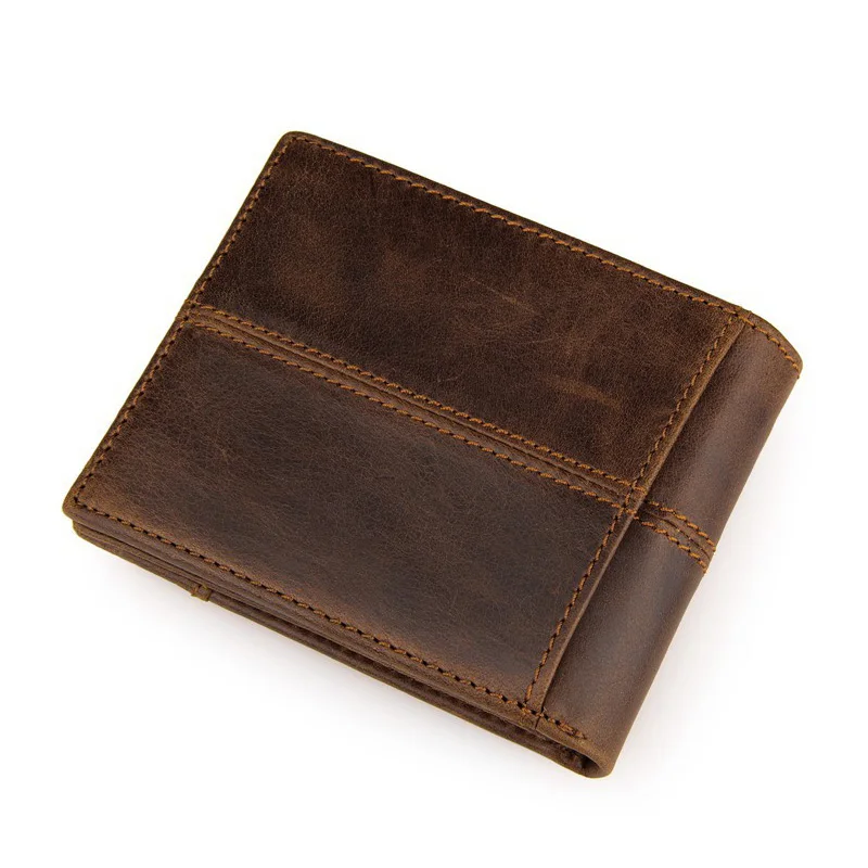 الرجال محفظة جلد طبيعي قصيرة محفظة