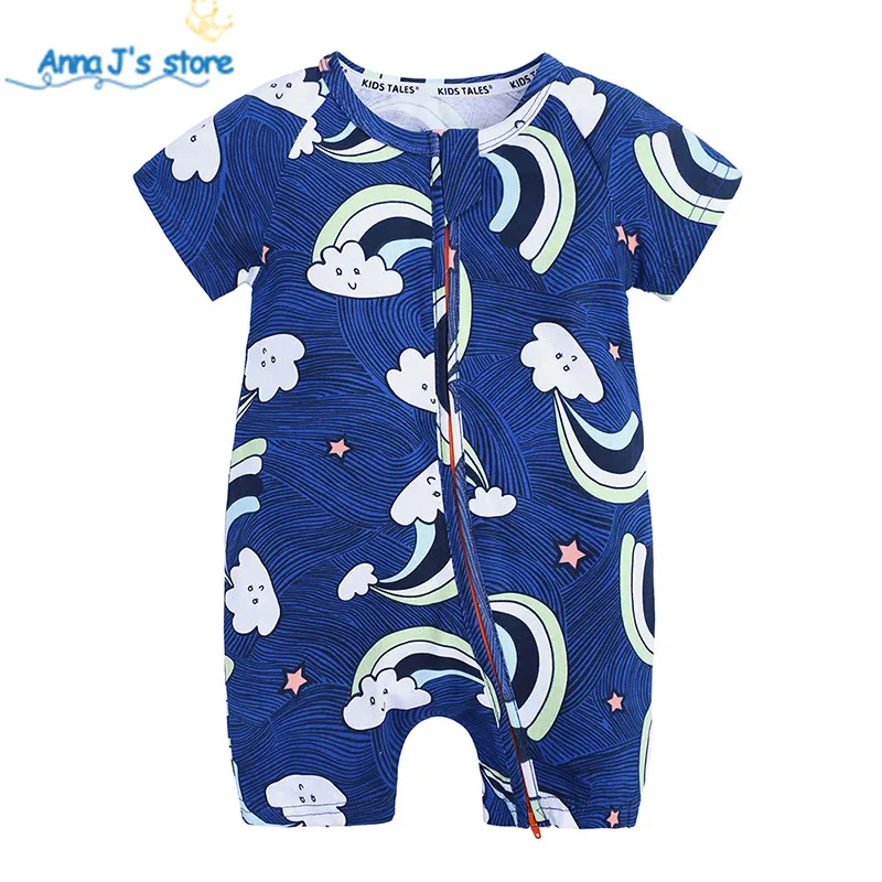 

Summer New Style Short Sleeved Baby Girls Romper Cotton Newborn overalls Baby Pajama Boys cute cartoon cloud Rompers ppy433