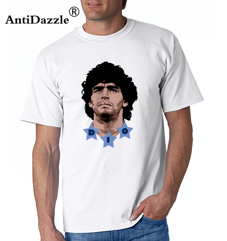 Мужская футболка Diego Armando MARADONA el dies Argentina pibe uomo bimbo autografo с круглым вырезом|Футболки|