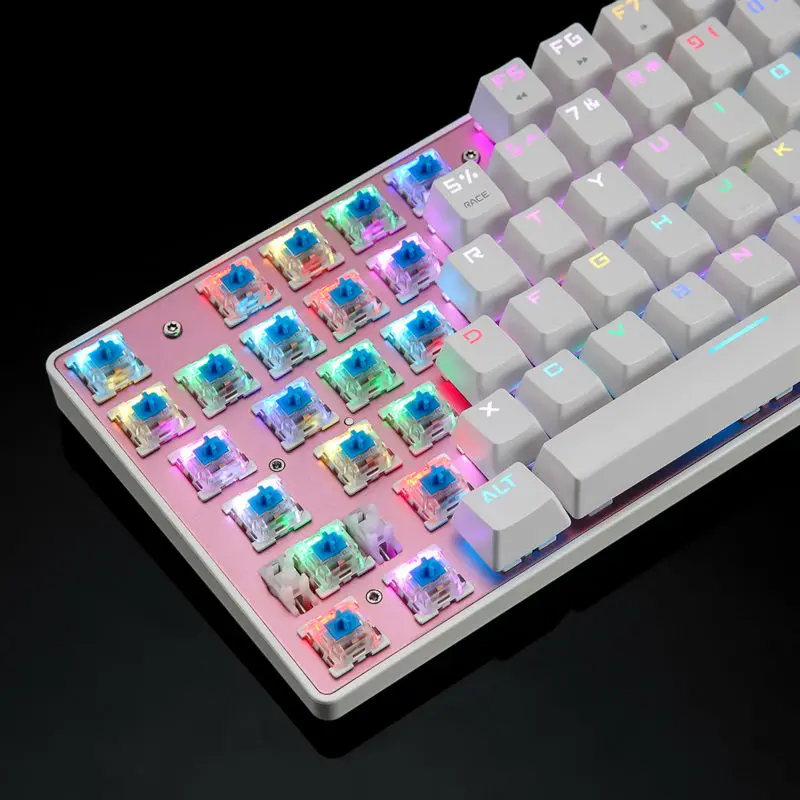 Motospeed CK104 провод RGB Механическая игровая клавиатура Русский Английский красный синий переключатель клавиатура для игрового компьютера