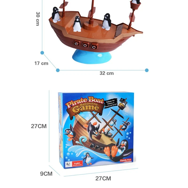 Развивающая игрушка Баланс Пингвин пиратский корабль забавная настольная игра