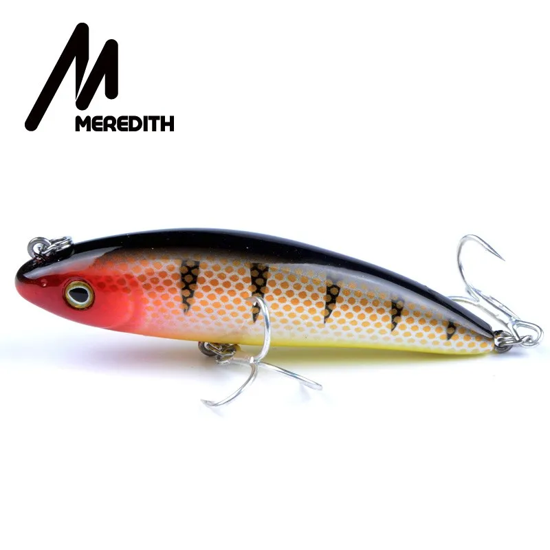 MEREDITH fishing популярная модель, качественные рыболовные приманки, VIB, маленькие карандашные приманки 75 мм 10 г, жесткие плавающие приманки