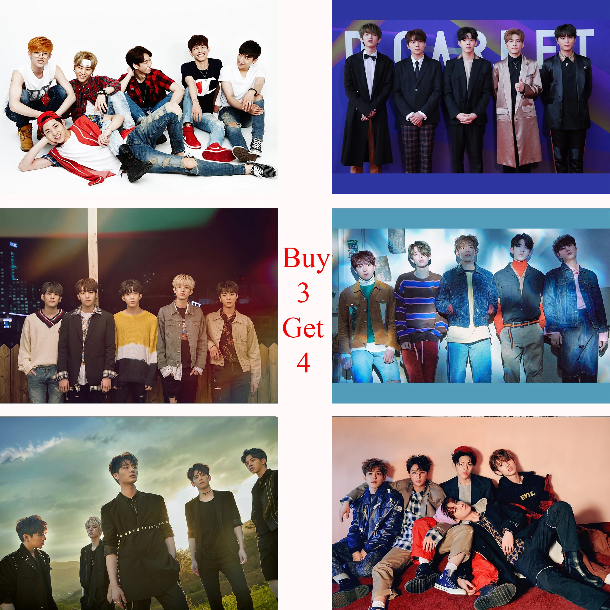 Постеры DAY6 настенные наклейки на стену с белым покрытием печать высокое