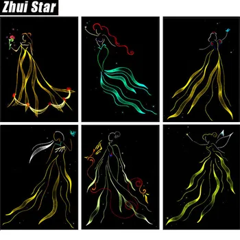 

Zhui Star 5D DIY Full Square Diamond Painting "Cartoon princess" 3D Embroidery Cross Stitch Mosaic Painting Home Decor Gift VIP
