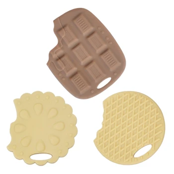 

2pcs baby teething Pacifier Snack BPA Free Necklace Chew Toy Teething Nursing Silicone