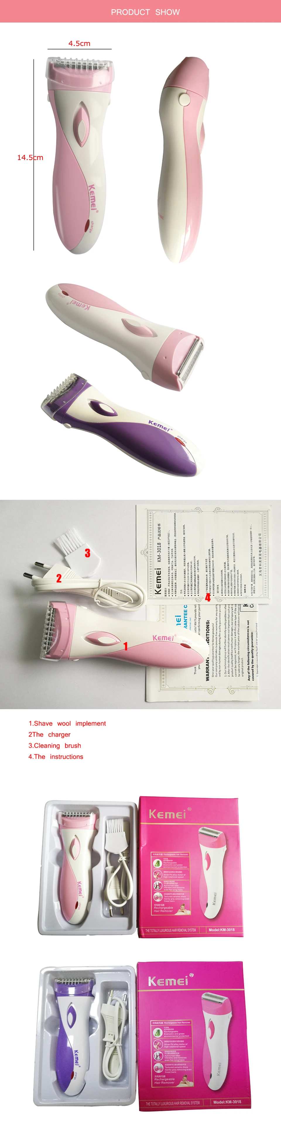 KEMEI эпилятор для удаления волос женский эпилятор бикини электрический триммер для тела для женщин Женская бритва электрическая бритва для женщин бикини