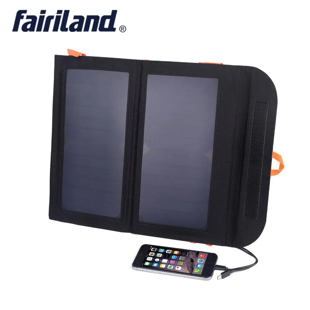 13W Solar Charger with 8000mAH battery bank power waterproof foldable