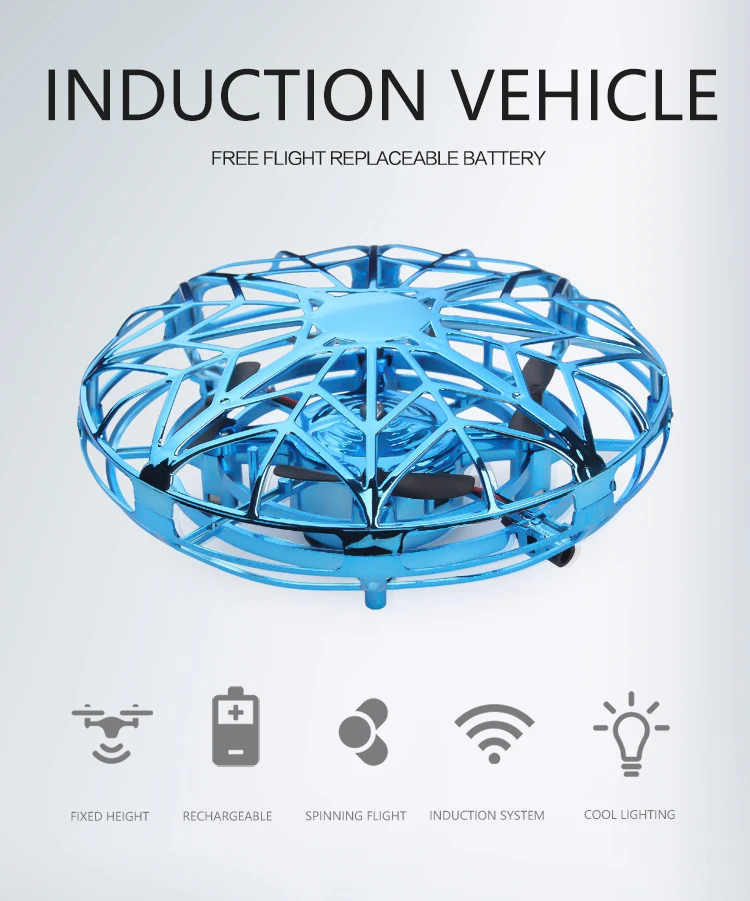 Мини-Дрон НЛО с ручным управлением вертолет Квадрокоптер Дрон инфракрасный индукционный самолет летающий шар игрушки для детей