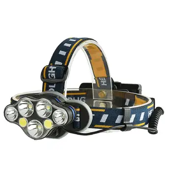 

AsyPets 7-light USB Charging T6+COB LED Strong Light Headlamp Warming Lamp for Outdoor Activity