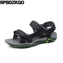На открытом воздухе лето сандалии водонепроницаемый Дизайнерская обувь мужчины высокого качества плоские размер 45 воды кроссовки меш мода большой черный спорт