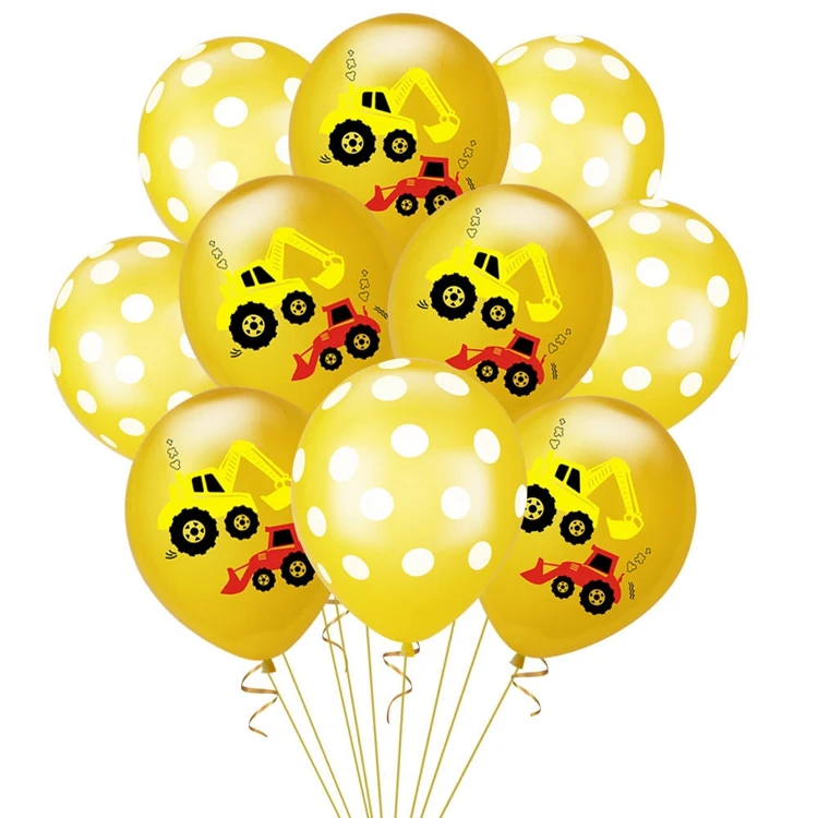 Taoup 10 шт. автомобильные воздушные шары для грузовиков латексные строительные машины тематические вечерние украшения для вечеринки на день рождения для мальчиков