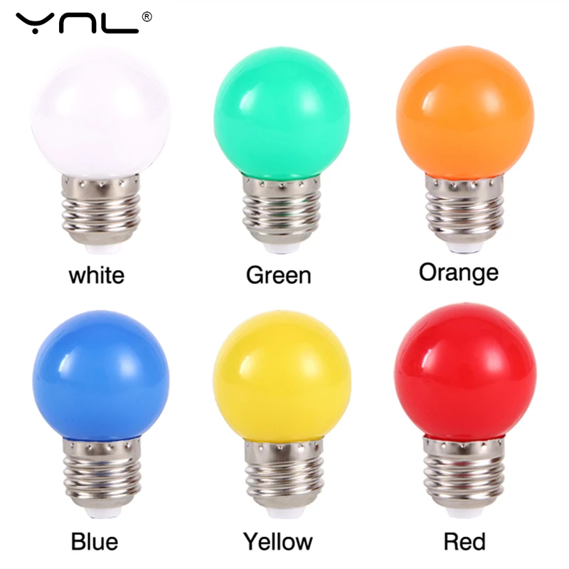 Светодиодная лампа 20 шт. цветная E27 G45 220 В SMD 2835|bombilla e27|e27 g45lampada led |