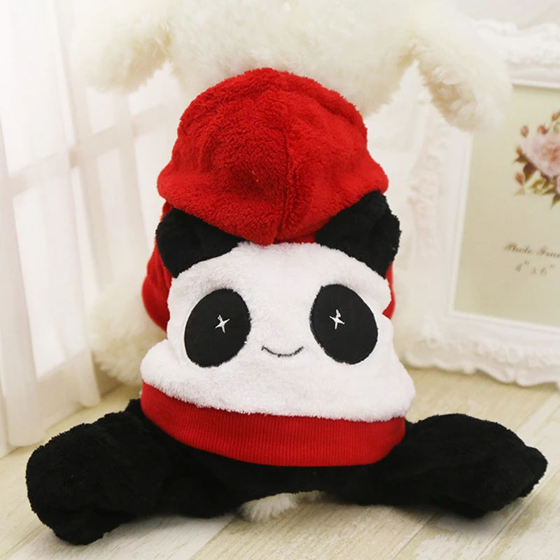 

Panda Dog Clothes Warm Fleece Puppy Hoodie Pullover Outwear Pet Clothing for Small Dogs Costume Outfit Hoody Pets Coat Outwear