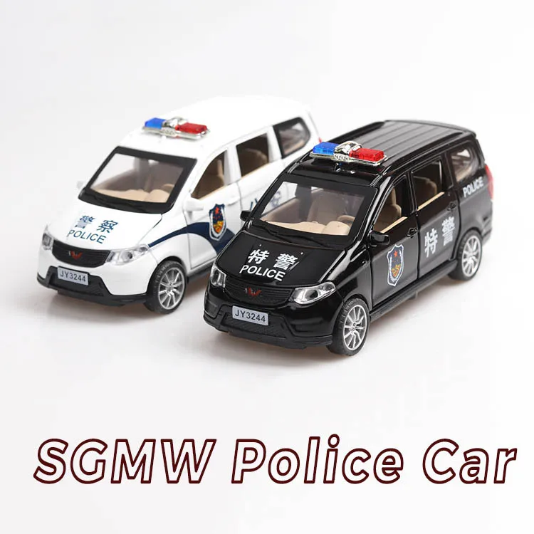 

1:32 Toy Car Minibus SGMW Police Metal Alloy Car Diecasts & Toy Vehicles Car Model Miniature Scale Model Car Toys For Children