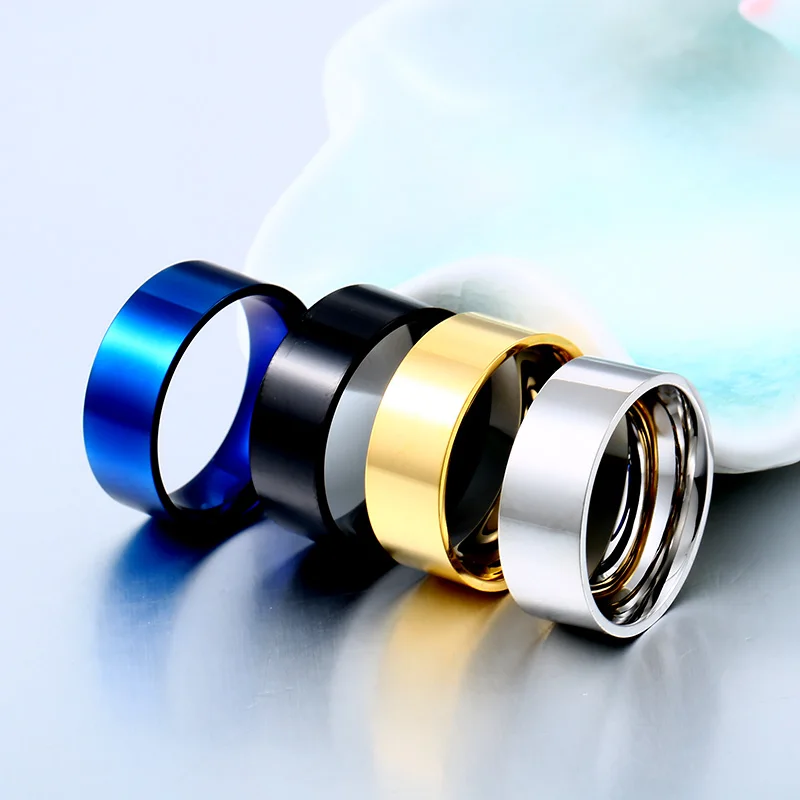 Кольцо из нержавеющей стали 316L крутой мужской полированный ювелирный серебряный цвет модное обручальное кольцо WR-R006