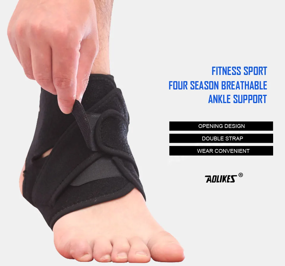 AOLIKES 1PCS Sport Breathable Pressurizable Ankle Support Brace Pad Protect Foot Basketball Football Climbing