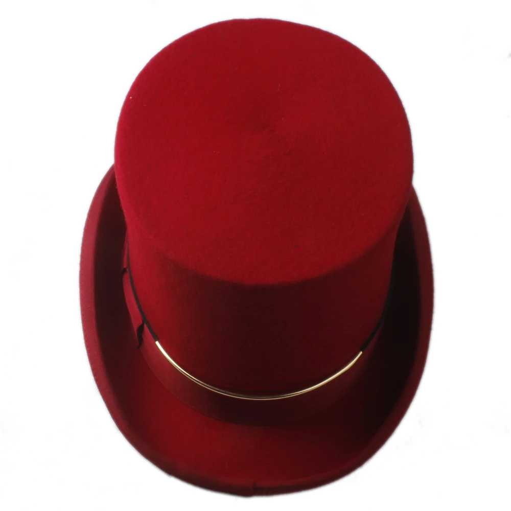 15 см чистая шерсть стимпанк Fedora Шляпа топ шляпа для женщин мужчин президент традиционные Beaver вечерние шляпы