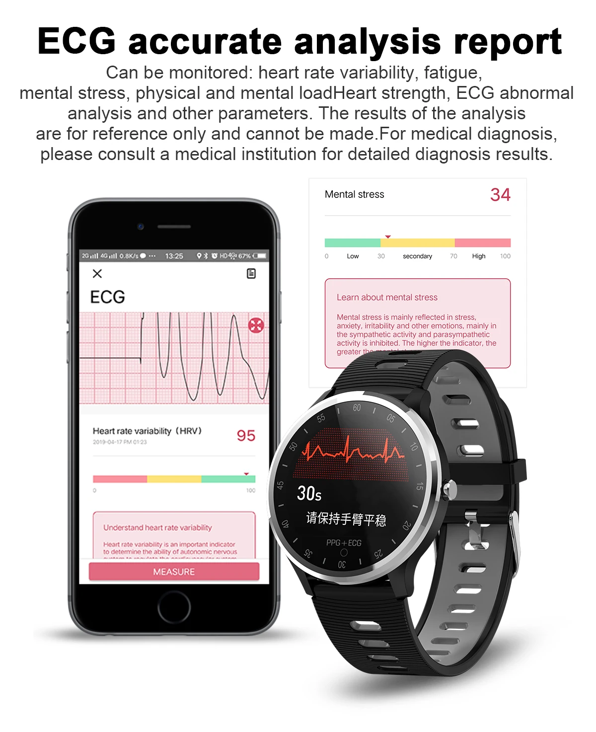 Смарт-часы, водонепроницаемые ЭКГ PPG, сердечный ритм, кровяное давление, напоминание, дисплей A9, умные часы для фитнеса, спорта, умные часы