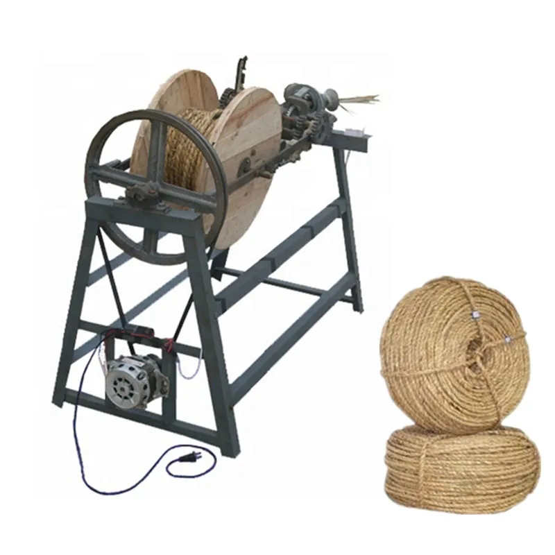 Good quality hemp straw stalk rope making machine hay grass rope twisting knitting machine