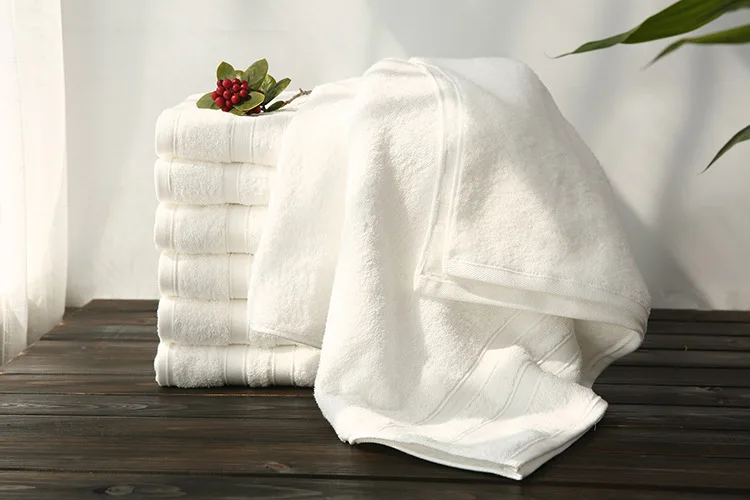 Роскошный Отель& СПА Полотенце из египетского хлопка банное пляжное полотенце комплект(белый, набор полотенец из 3 предметов) 70 см x 140 см индивидуальный логотип