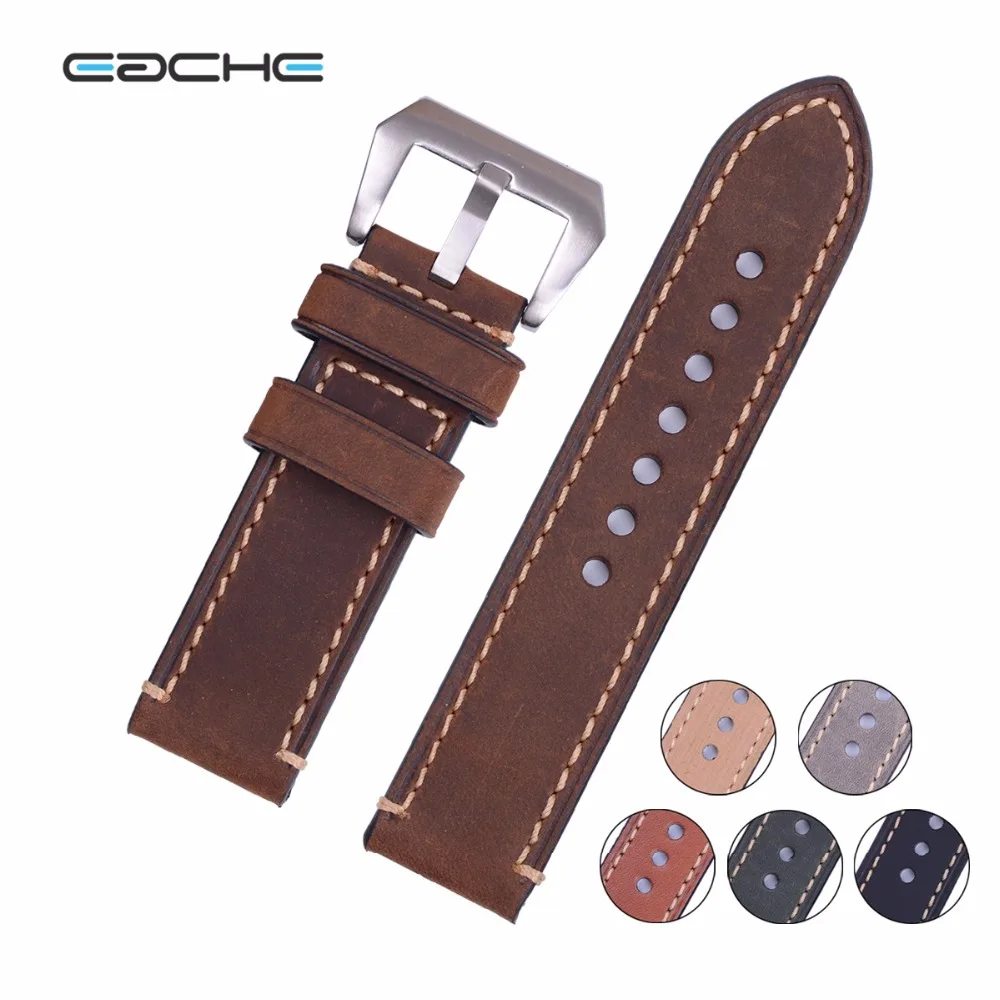Prix pour Main Rétro En Cuir Véritable Montre de Courroie De Bande pour P Montre 20mm 22mm 24mm 26mm Avec Argent acier inoxydable Boucles Prix pour Main Rétro En Cuir Véritable Montre de Courroie De Bande pour P Montre 20mm 22mm 24mm 26mm Avec Argent acier inoxydable Boucles
