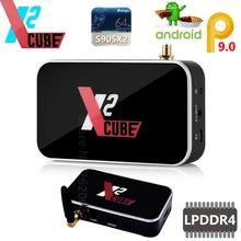 X2 cube X2 PRO Smart Android 9,0 tv Box Amlogic S905X2 2 ГБ 4 ГБ DDR4 16 ГБ 32 ГБ rom 2.4G5G WiFi 1000M Bluetooth 4K HD медиаплеер