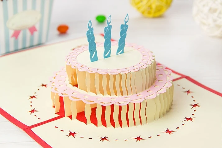5 Pcs Lote 3d Pop Up Carte De Voeux Bricolage Dessin Conception De Gateau D Anniversaire Carte Pour Le Mariage Festival De Cadeau De Noel Carte Aliexpress