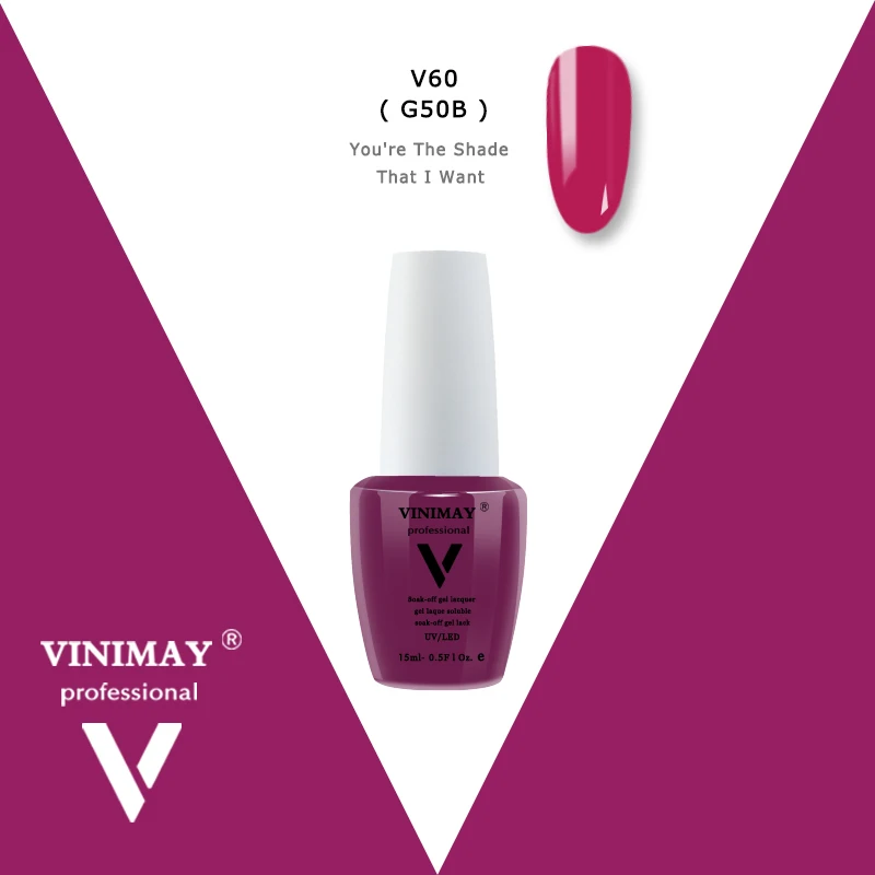 VINIMAY, Новое поступление, гель лак, УФ-гель для ногтей, Гель-лак Vernis, гель Nagellak, Гель-лак для замачивания, Гель-лак, праймер для ногтей, 15 мл - Цвет: V60