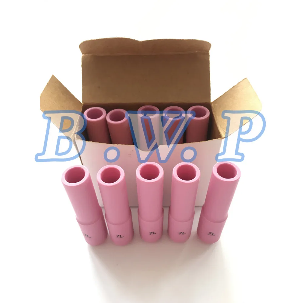 

10PK TIG аксессуары, защитная чаша, алюминиевые насадки, Длинные 10N47L #7 для CK17 18 26 WP SR DB, фонарики
